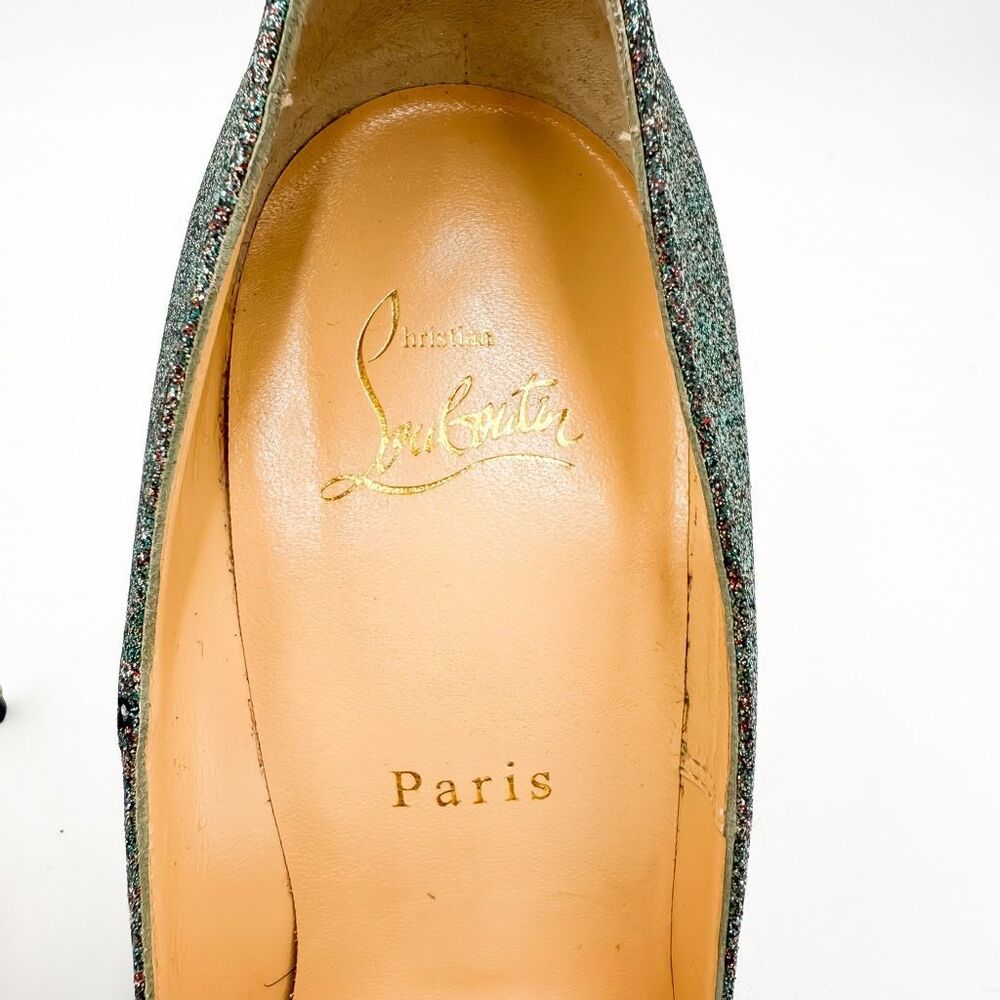 Christian Louboutin So Kate 120 Glitter Mini Pumps High Heels EU 39.5 US 9.5 - Picture 10 of 13